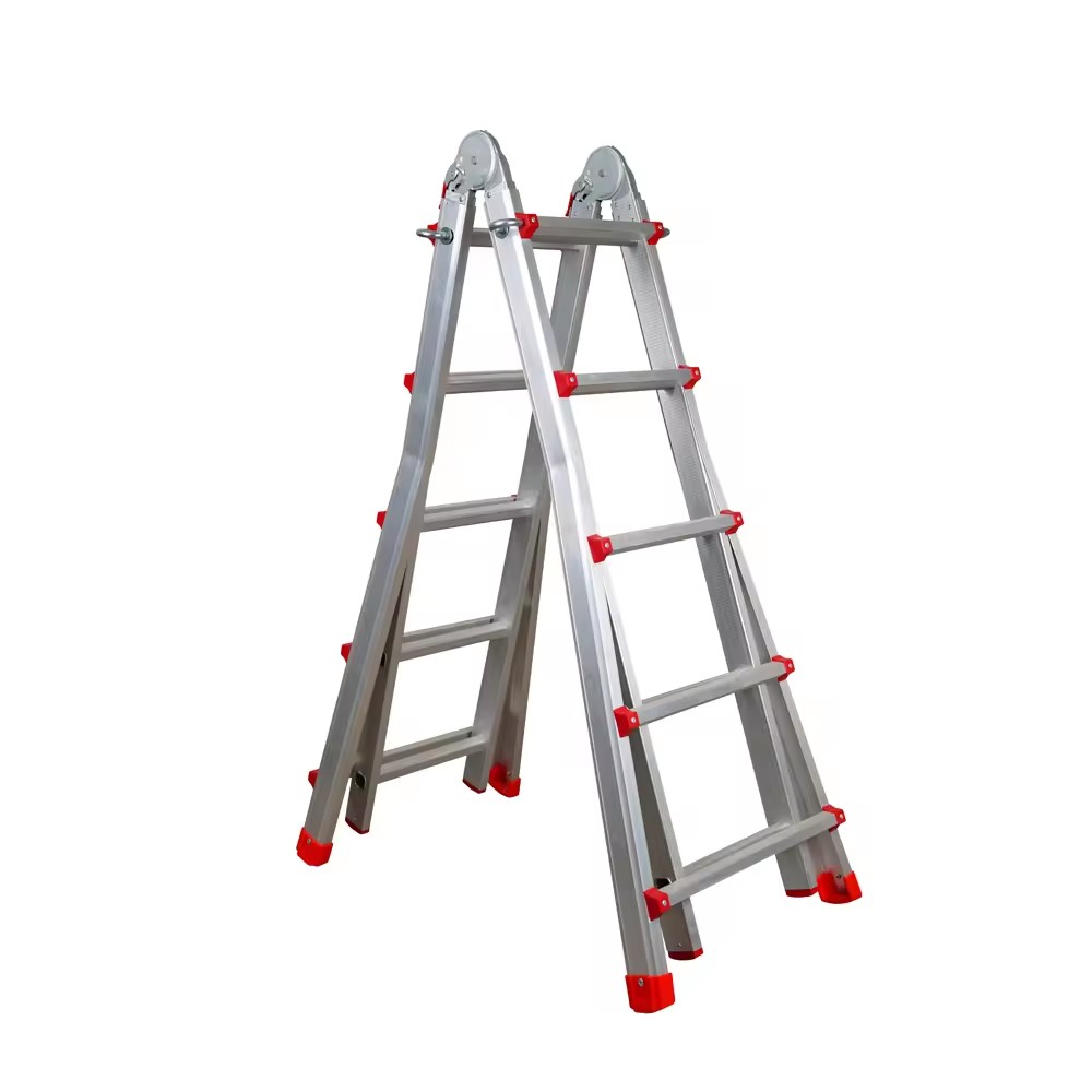 Adjustable lightweight folding multi-purpose ladder