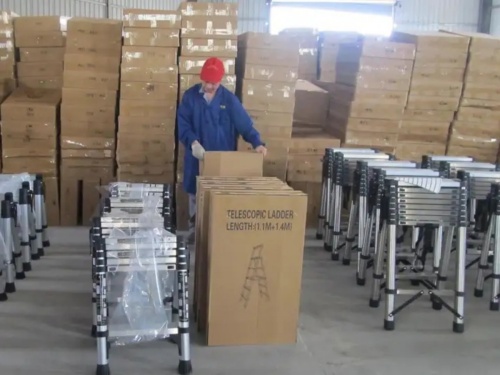telescopic-ladder-carton-packing-order-preparation